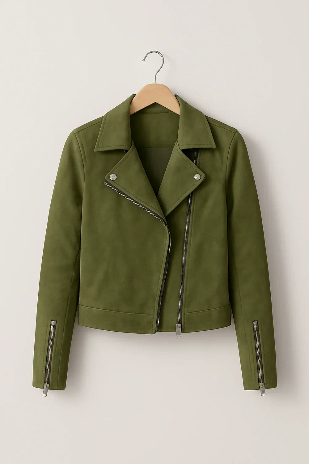 Aria Women’s Zipper Moto Bomber Jacket