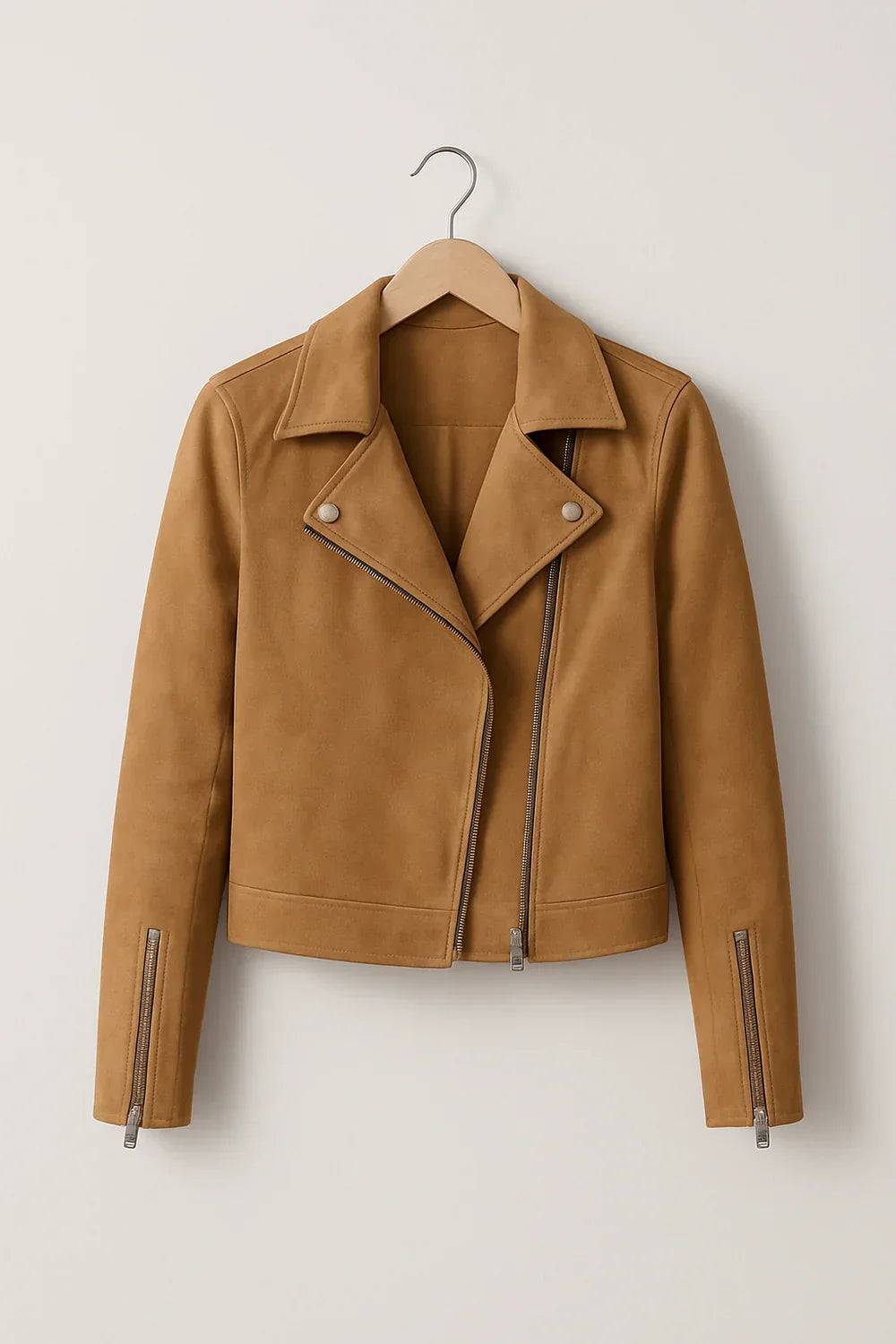 Aria Women’s Zipper Moto Bomber Jacket