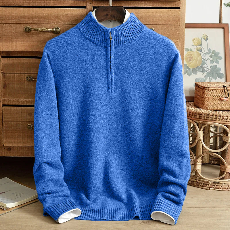 Alicante Cashmere Half-Zip - Benson & Clark