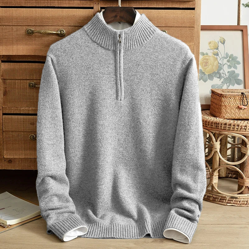 Alicante Cashmere Half-Zip - Benson & Clark