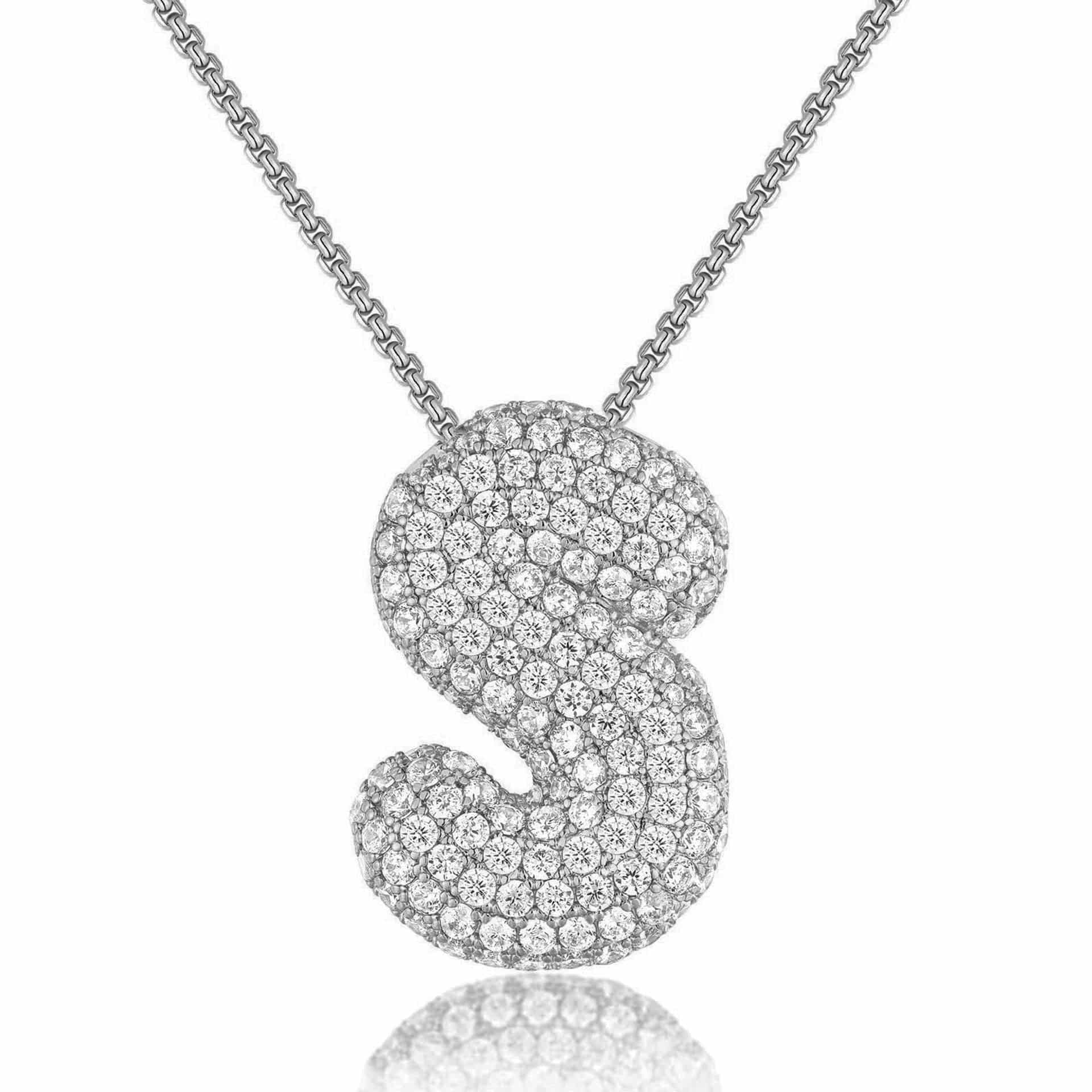 14K Gold Bubble Letter Necklace - Saint Drako