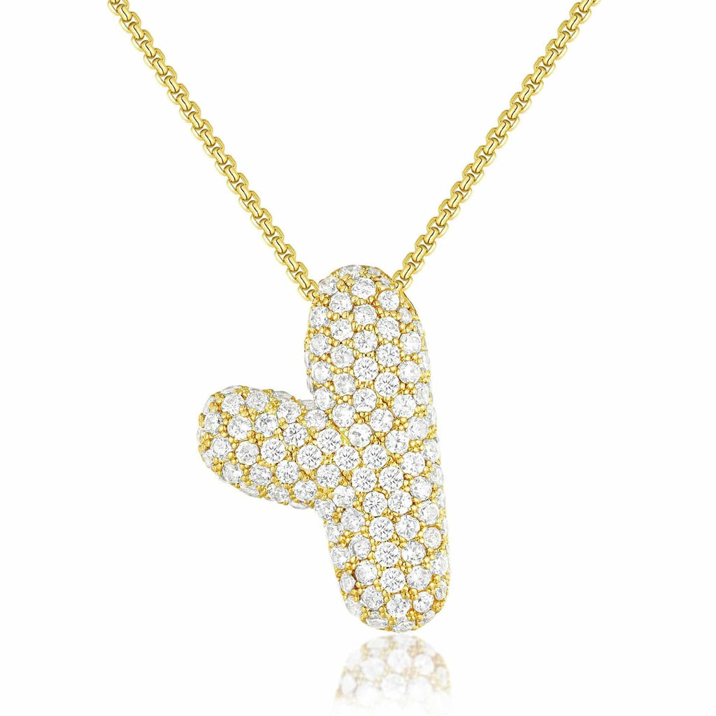 14K Gold Bubble Letter Necklace - Saint Drako