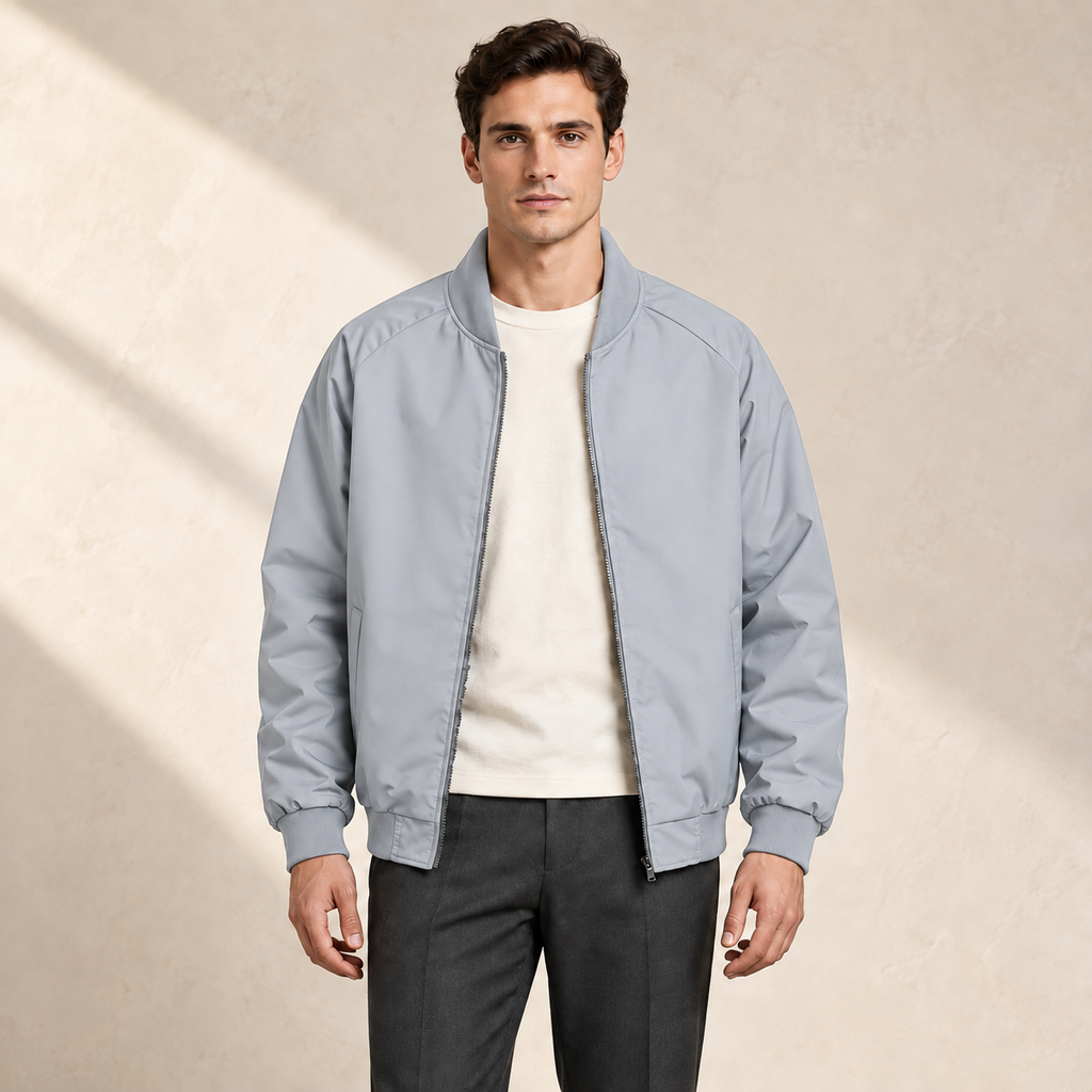 Harold Classic Zip-Up Bomber Jacket