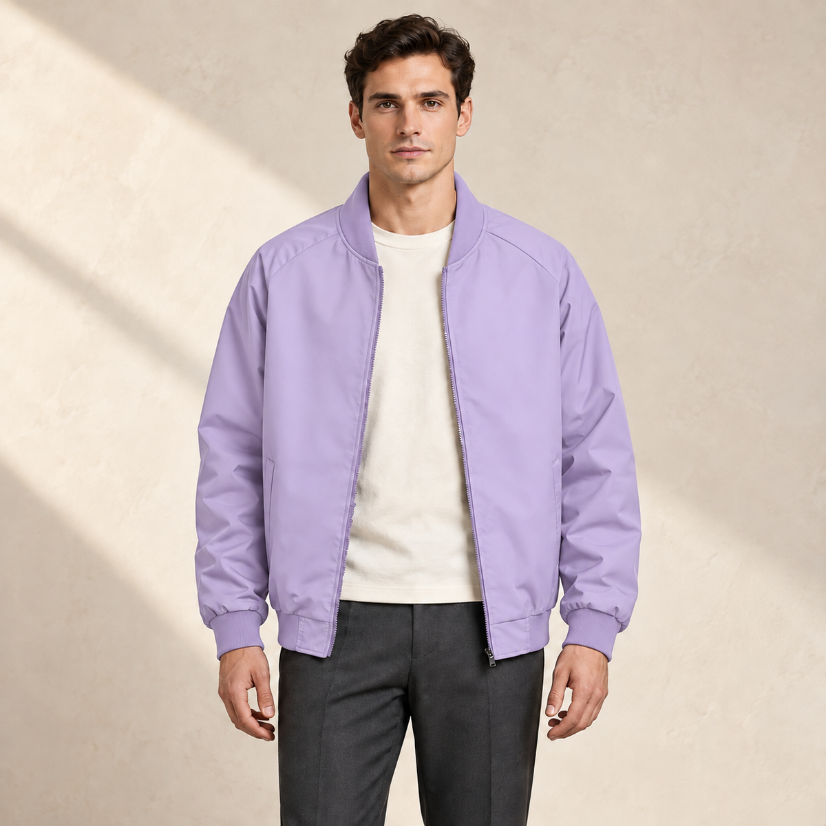 Harold Classic Zip-Up Bomber Jacket