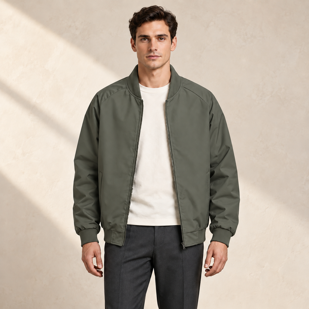 Harold Classic Zip-Up Bomber Jacket