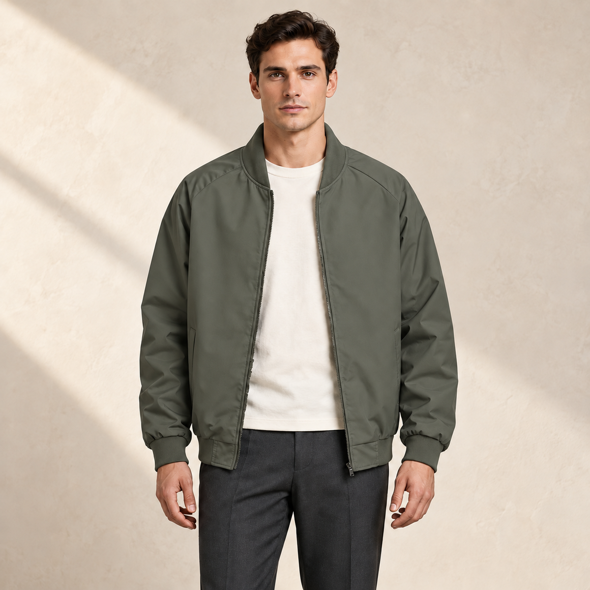 Harold Classic Zip-Up Bomber Jacket