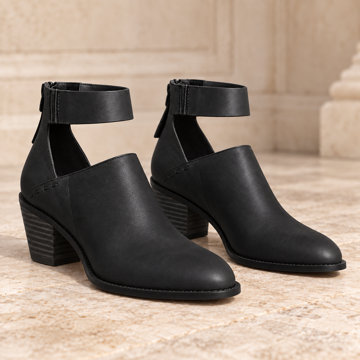 Elena Orthopedic Cut-Out Ankle Boots