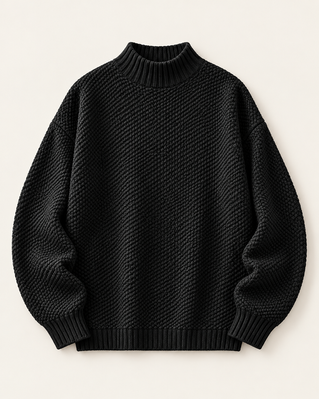 Alexandra Textured Mock Neck Sweater