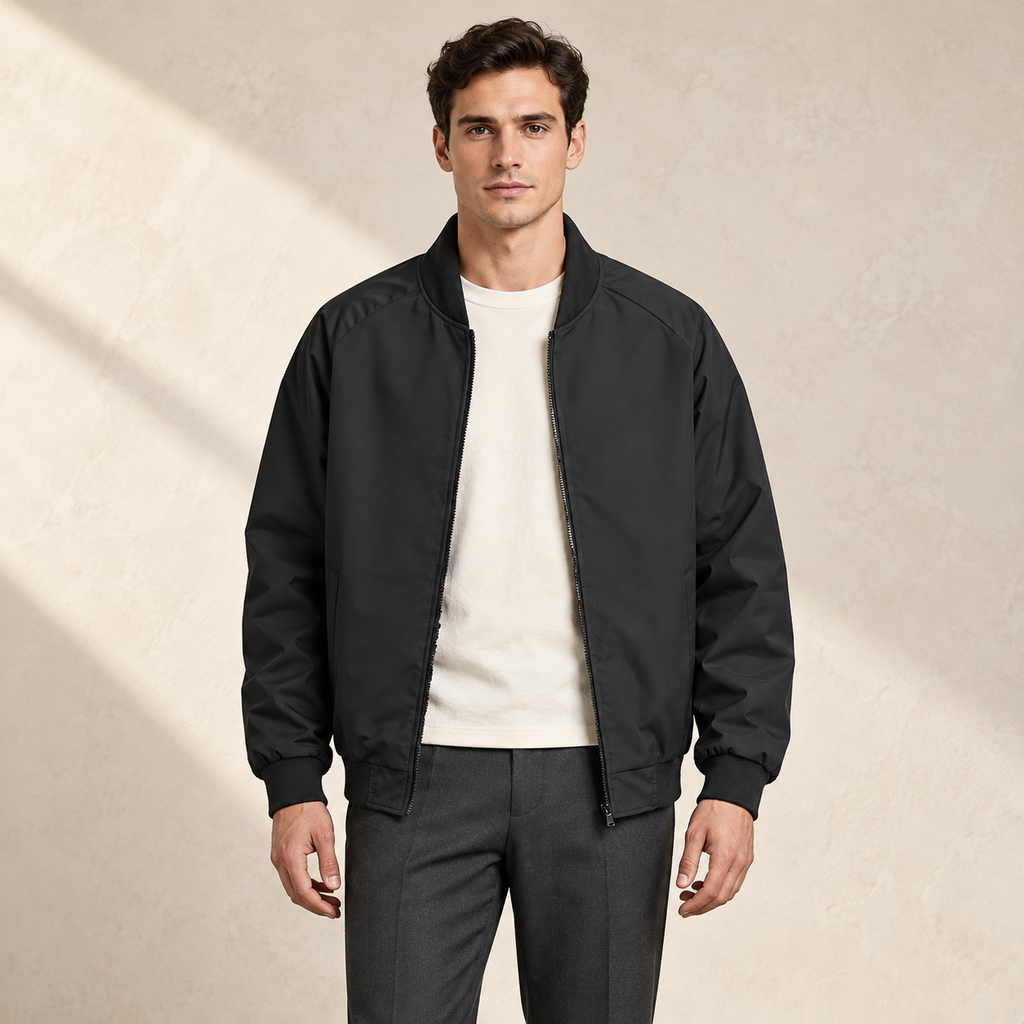Harold Classic Zip-Up Bomber Jacket