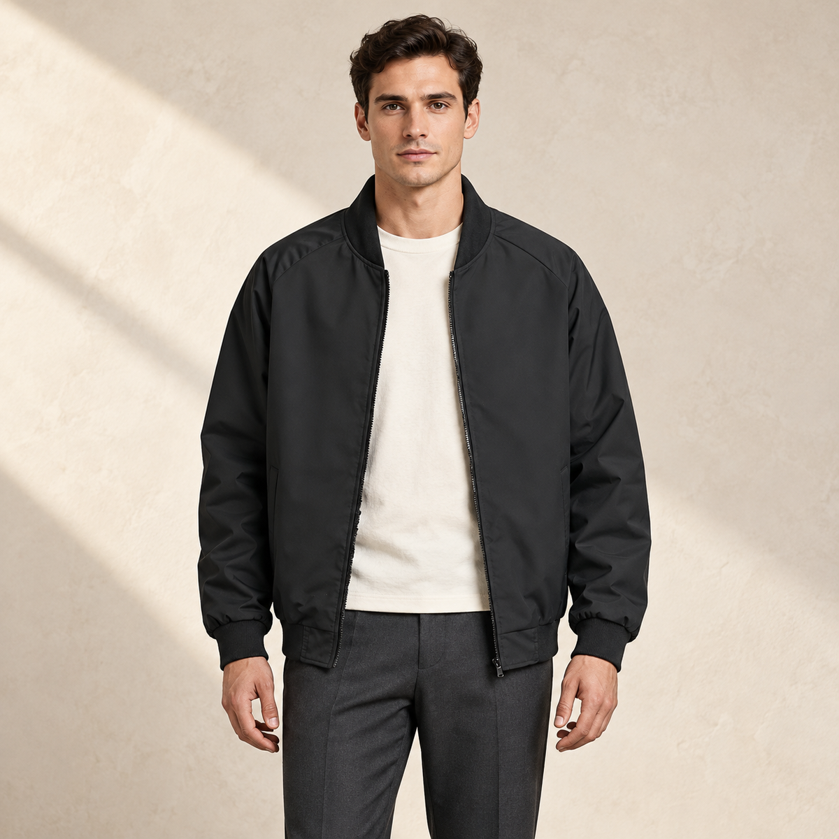Harold Classic Zip-Up Bomber Jacket