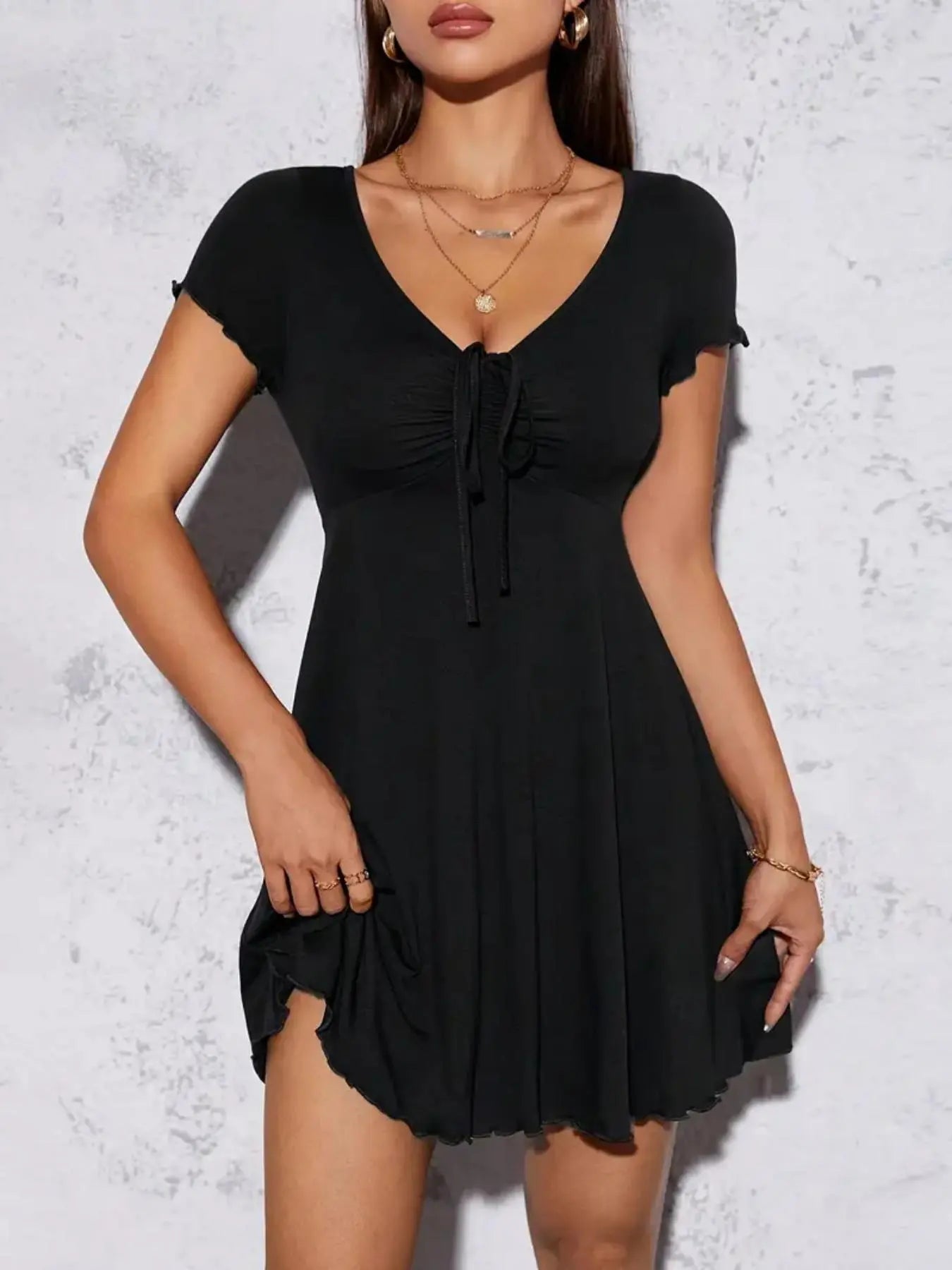 Elysian Tie-Front Mini Dress