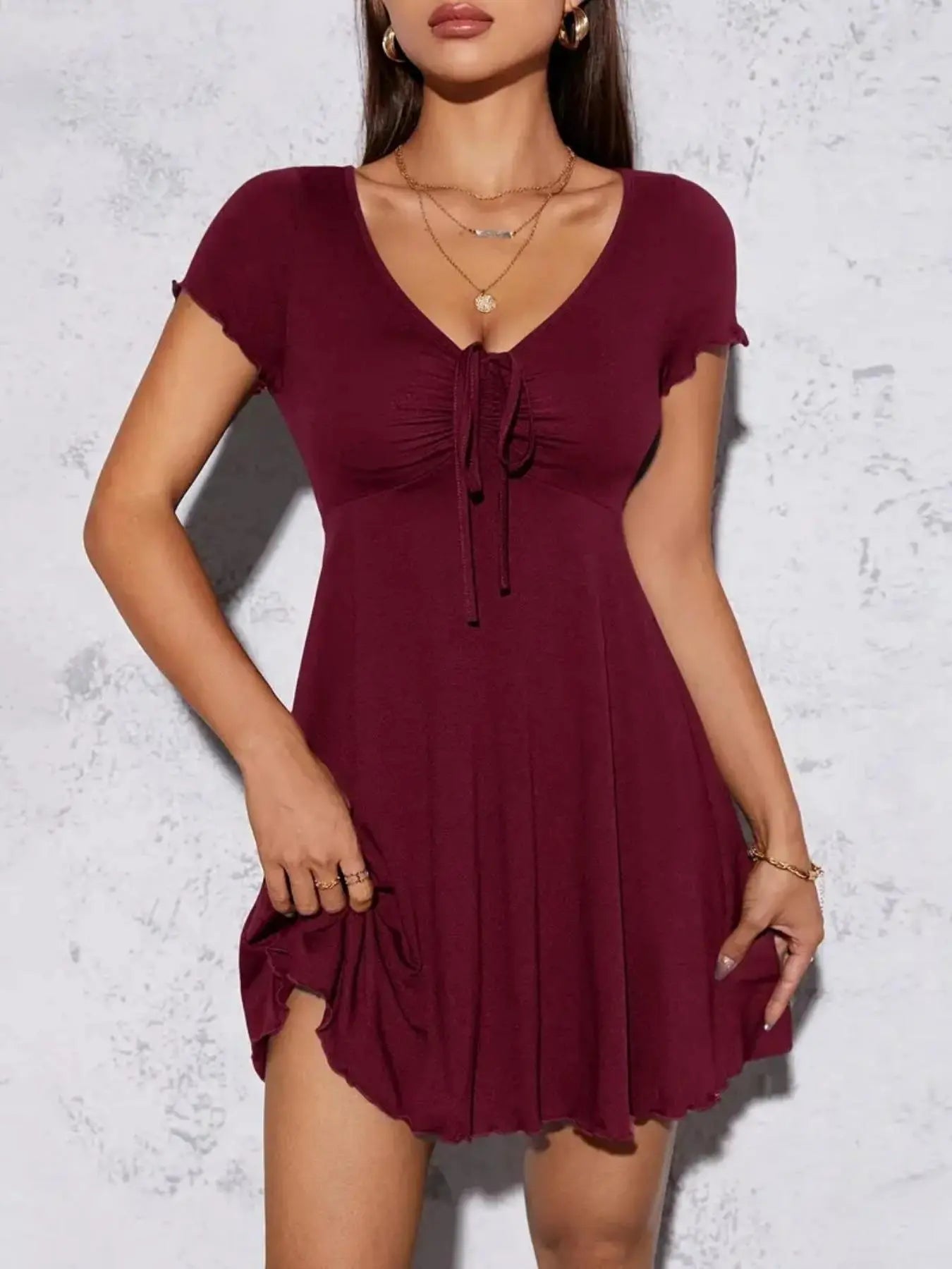 Elysian Tie-Front Mini Dress