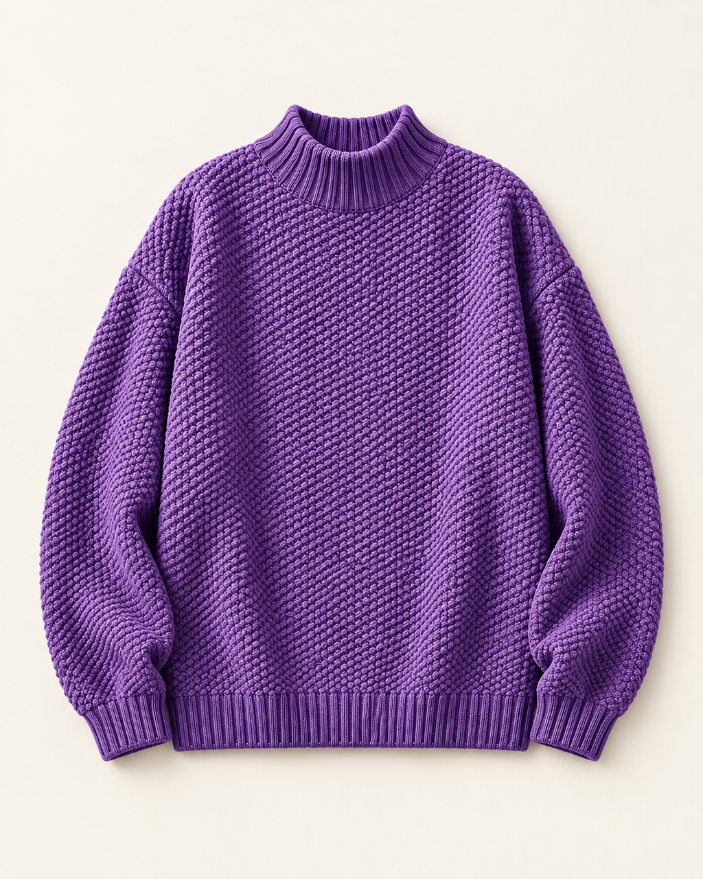 Alexandra Textured Mock Neck Sweater