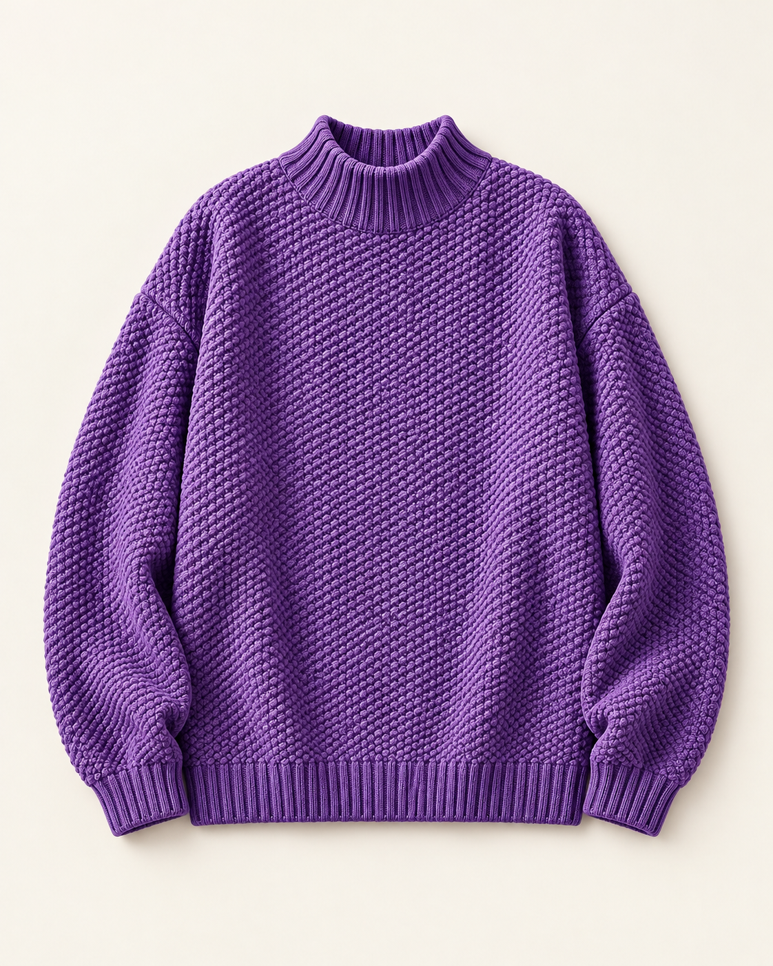 Alexandra Textured Mock Neck Sweater