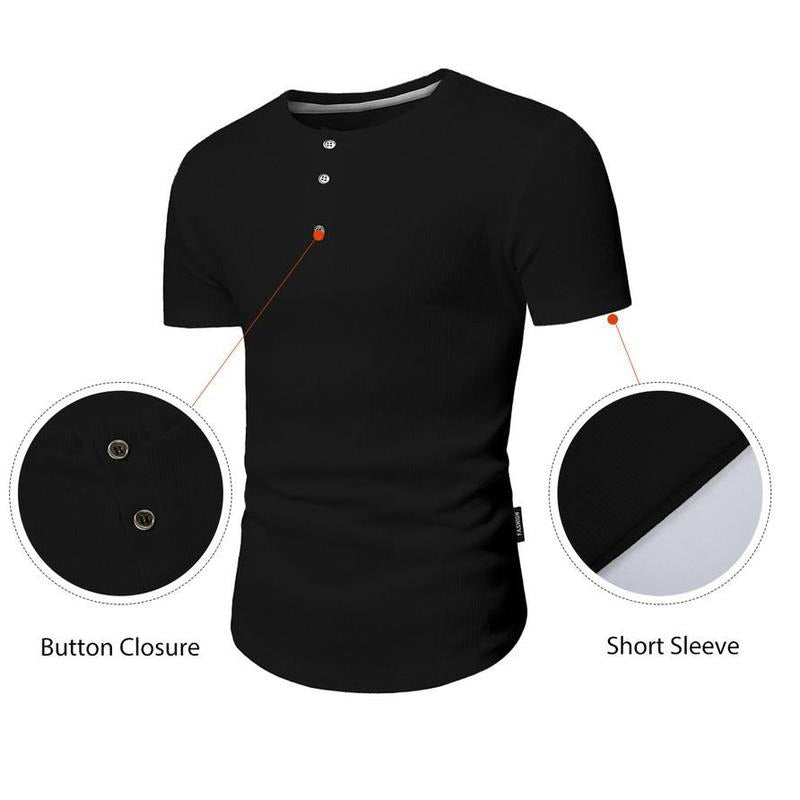 Lorano Buttoned Henley Tee