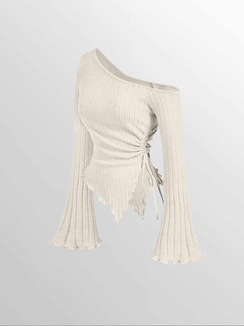 Malaga Asymmetric Ribbed Top