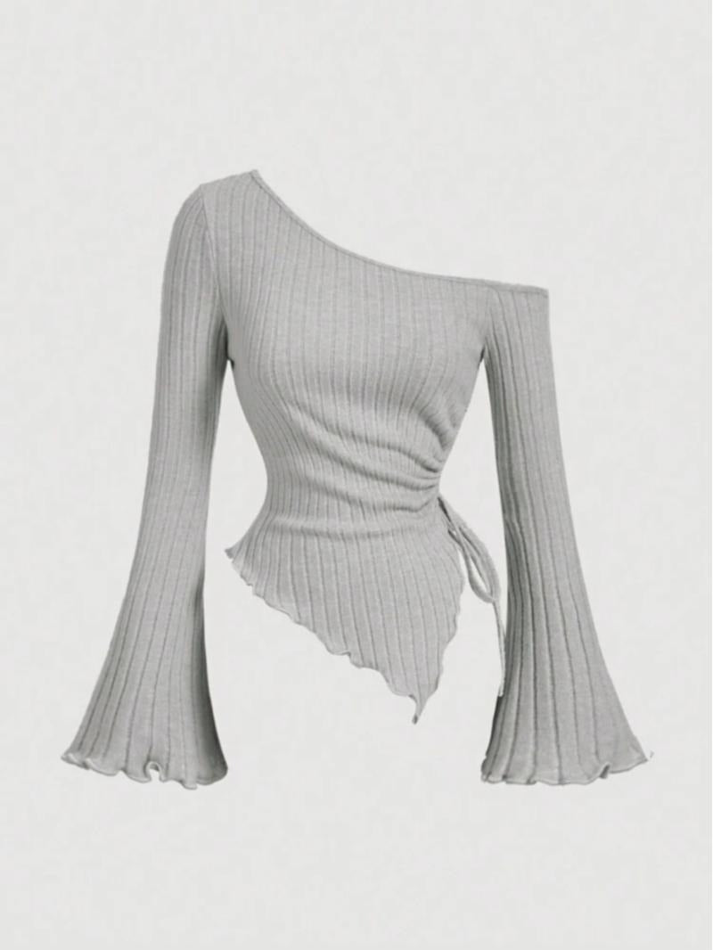 Malaga Asymmetric Ribbed Top