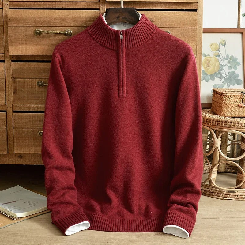 Alicante Cashmere Half-Zip - Benson & Clark