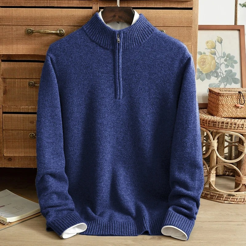 Alicante Cashmere Half-Zip - Benson & Clark