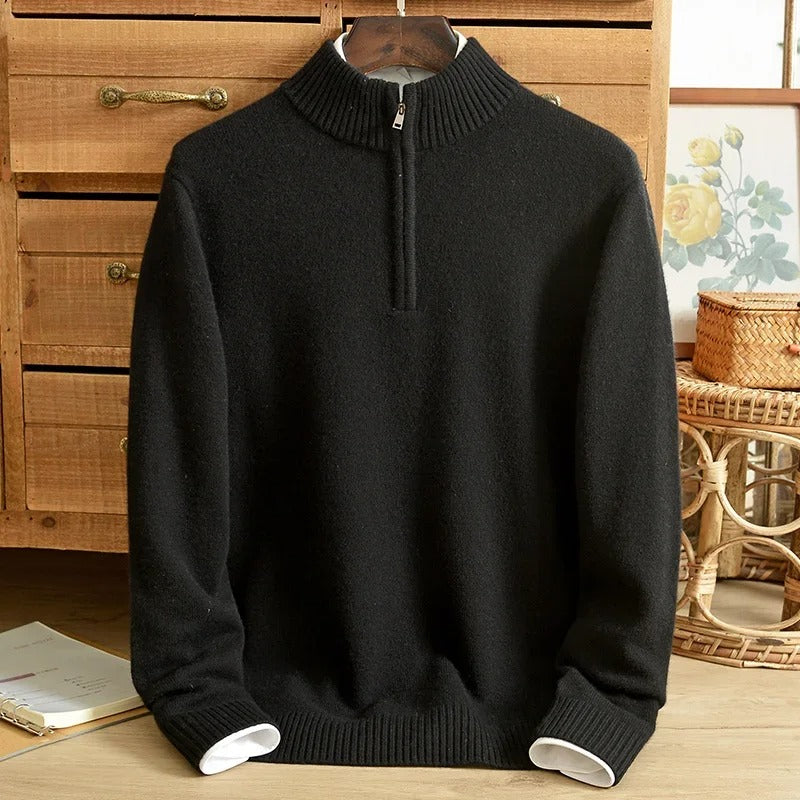 Alicante Cashmere Half-Zip - Benson & Clark