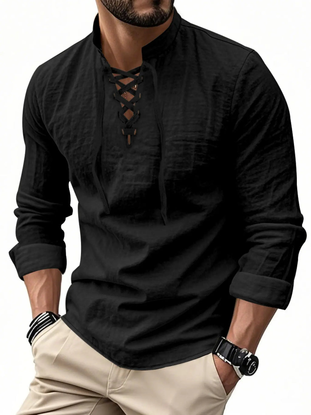 Valen Lace-Up Shirt