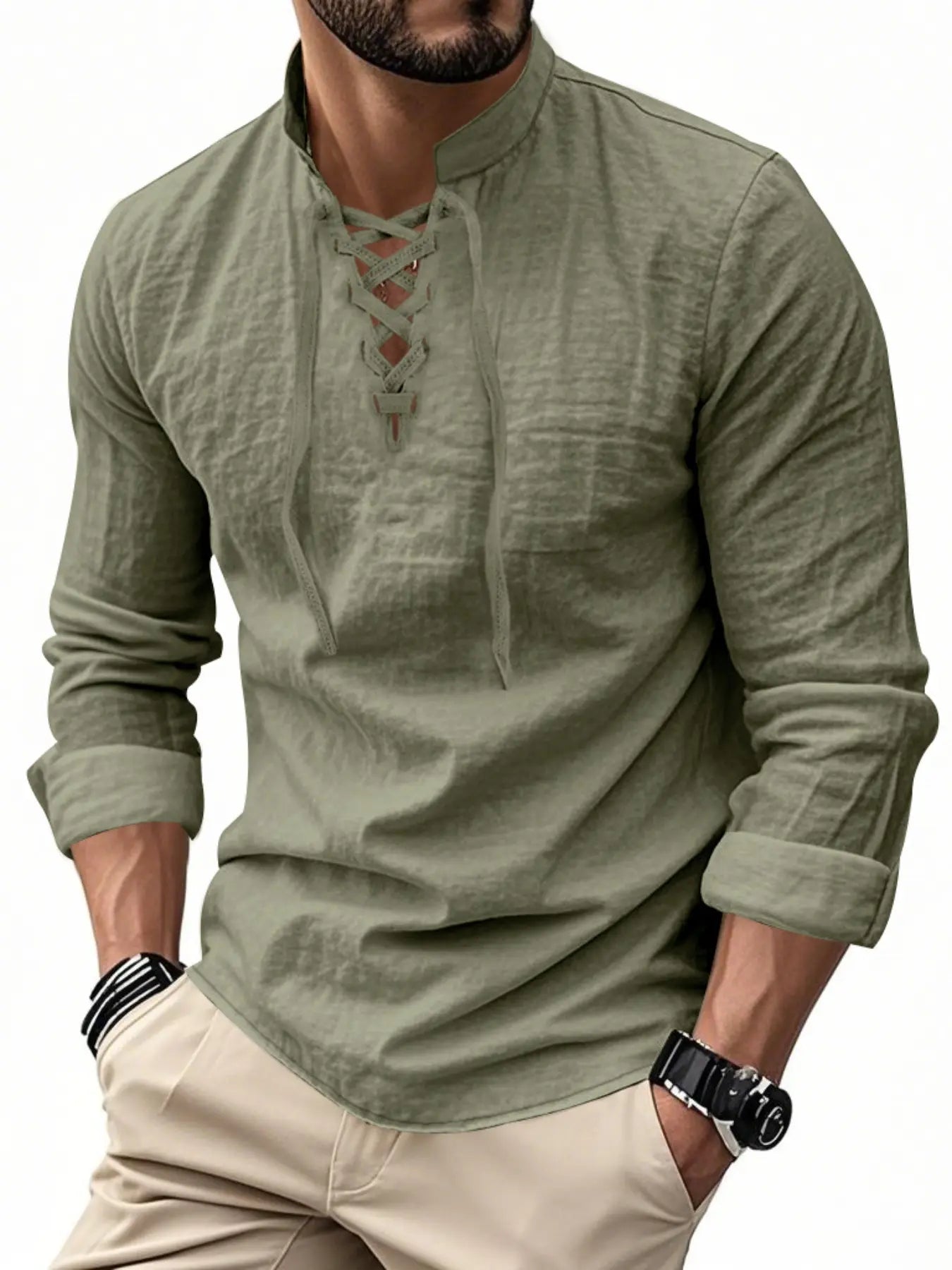 Valen Lace-Up Shirt – Cody Matthew
