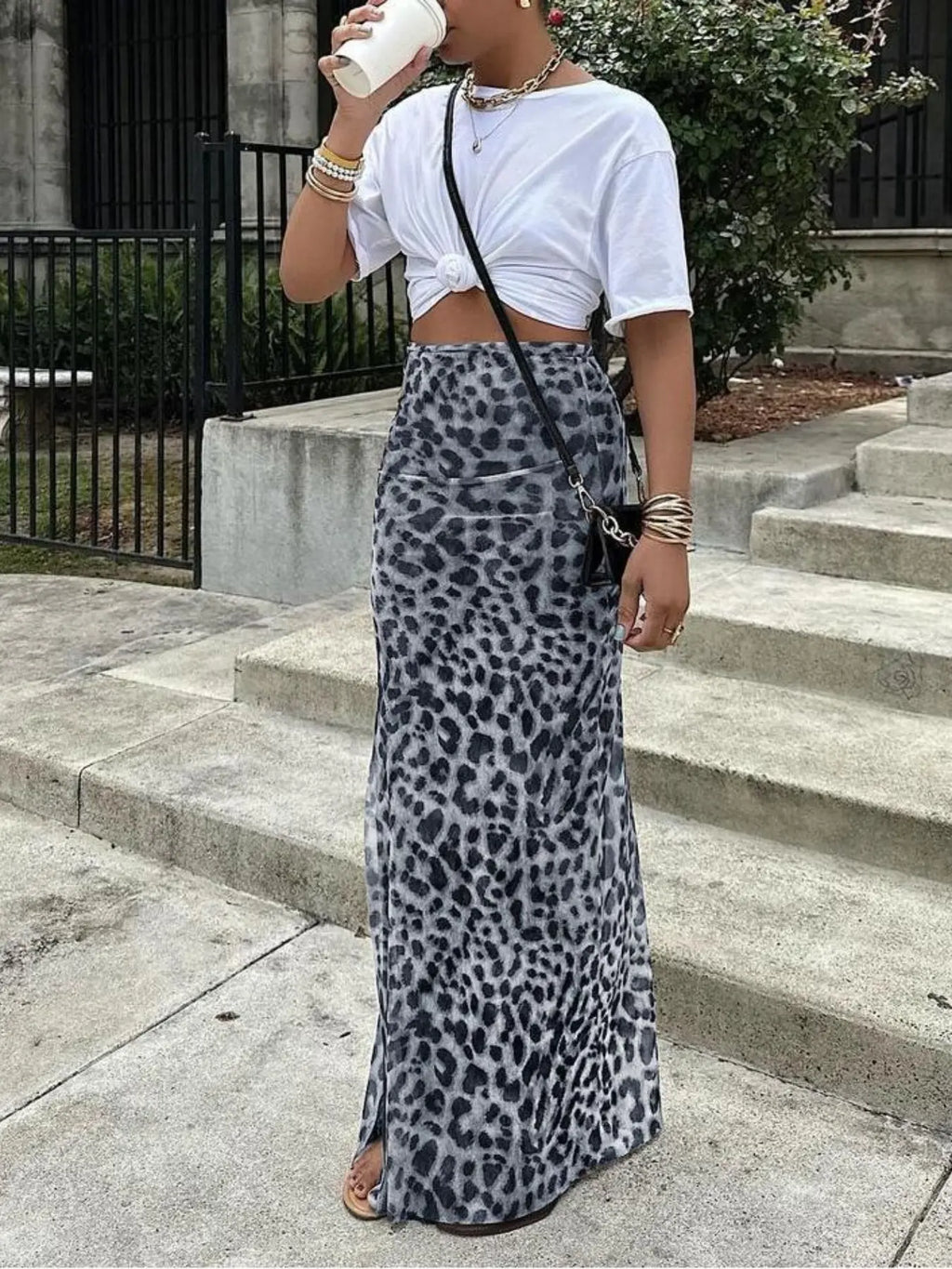 Leona Printed Maxi Skirt