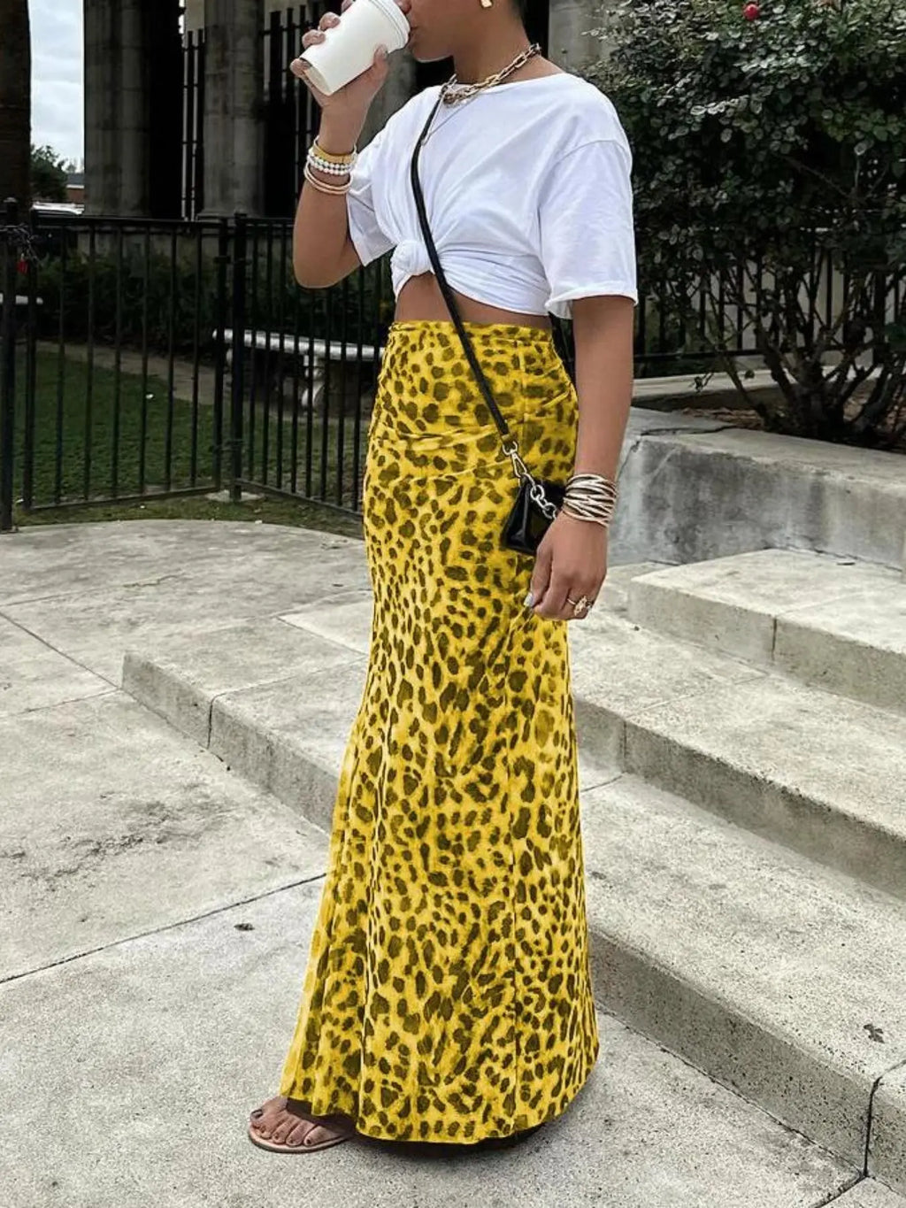 Leona Printed Maxi Skirt