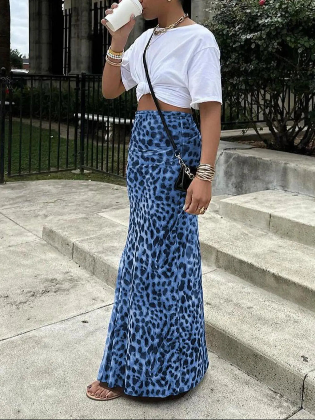 Leona Printed Maxi Skirt